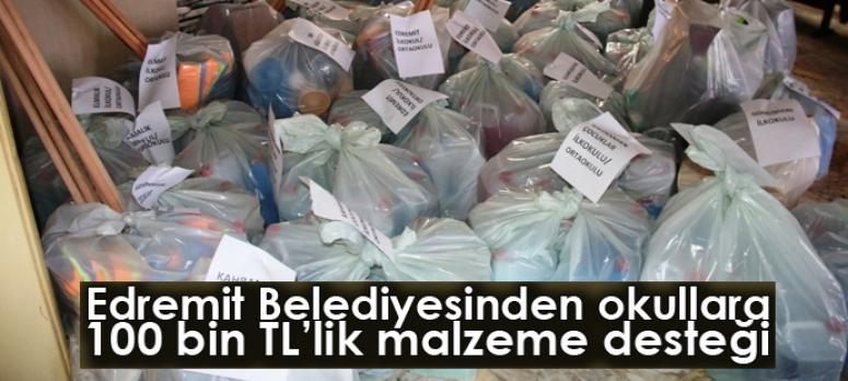 Edremit Belediyesinden okullara 100 bin TL
