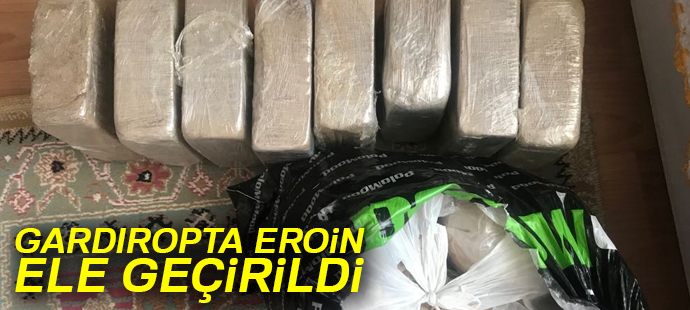 Gardıropta 13 kilo eroin ele geçirildi