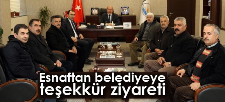 Esnaftan belediyeye teşekkür ziyareti
