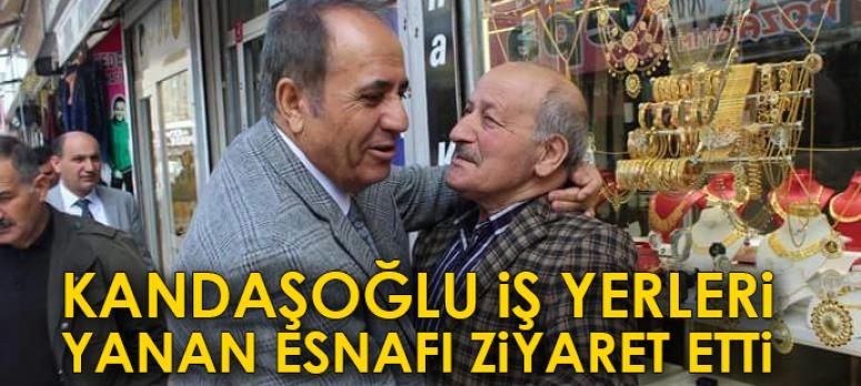 VATSO Başkan Adayı Kandaşoğlu, iş yerleri yanan esnafı ziyaret etti