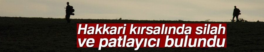 Hakkari kırsalında silah ve patlayıcı bulundu