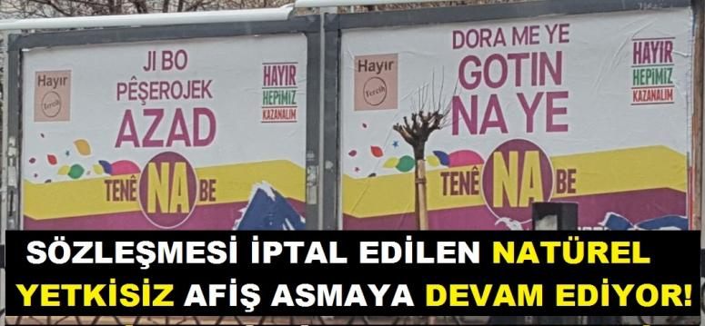 Bilbord sözleşmesi iptal edilen NATUREL