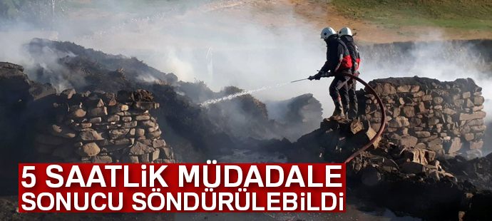 İtfaiye ekibinin 5 saatlik çalışmasıyla ot yangını söndürüldü