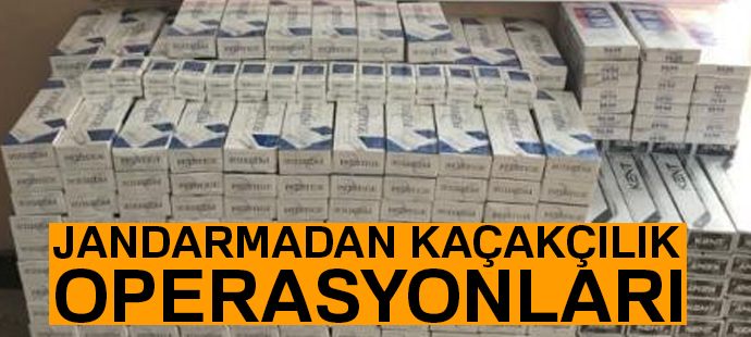 Jandarmadan kaçakçılık operasyonları