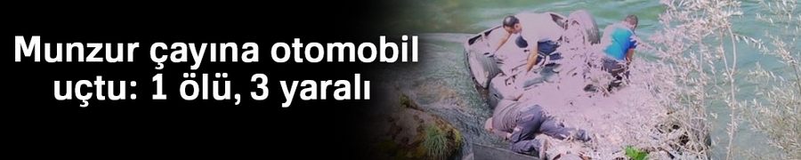 Munzur çayına otomobil uçtu: 1 ölü, 3 yaralı