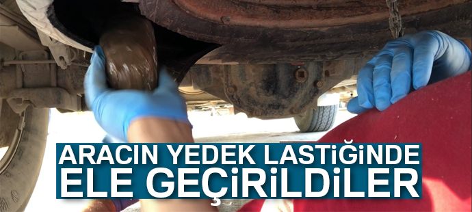 Aracın yedek lastiğinde 14 kilo eroin ele geçirildi