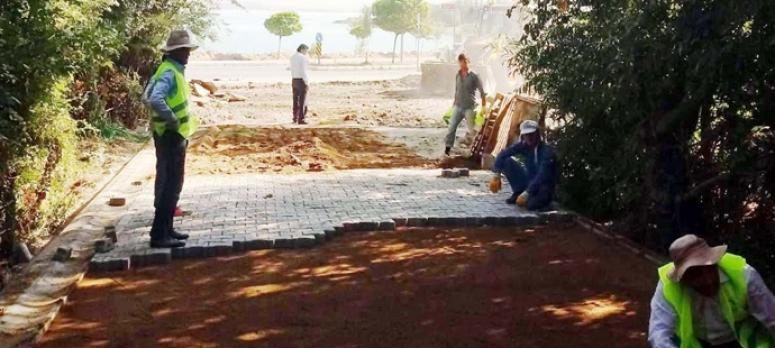 Baydaşlar sokağı modern görünüme kavuşturuldu