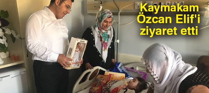 Kaymakam Özcan, pencereden düşerek yaralanan çocuğu ziyaret etti