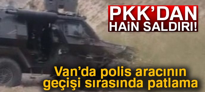Polis aracının geçişi sırasında patlama