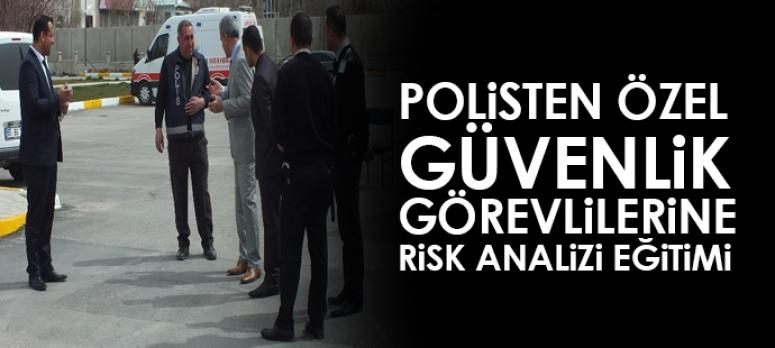 Polisten, özel güvenlik görevlilerine risk analizi eğitimi