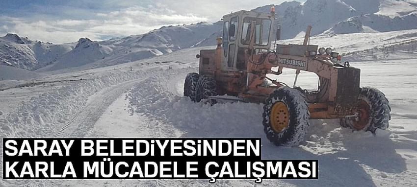 Saray Belediyesinden karla mücadele çalışması