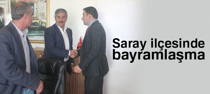 Saray ilçesinde bayramlaşma
