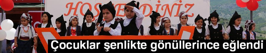Çocuklar şenlikte gönüllerince eğlendi