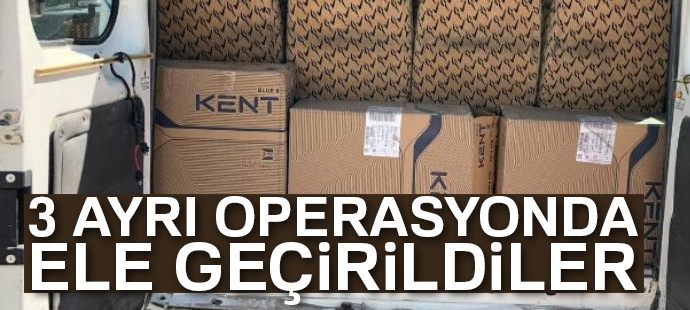 Jandarma, 3 ayrı operasyonda 10 bin 650 paket kaçak sigara ele geçirdi