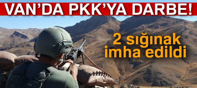 PKK terör örgütüne ait 2 sığınak ve çok sayıda malzeme imha edildi
