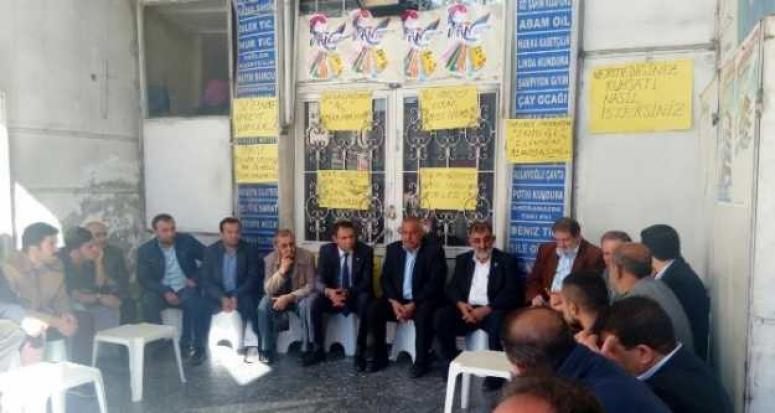 Saadet Partisinden mağdur belediye pasajı esnafına ziyaret