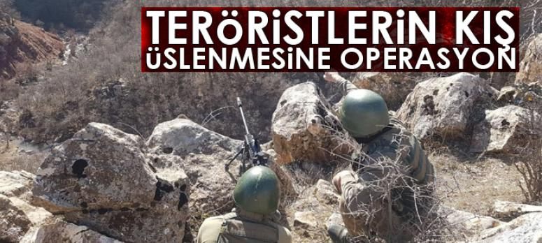 Jandarmadan teröristlerin kış üslenme alanlarına yönelik operasyon