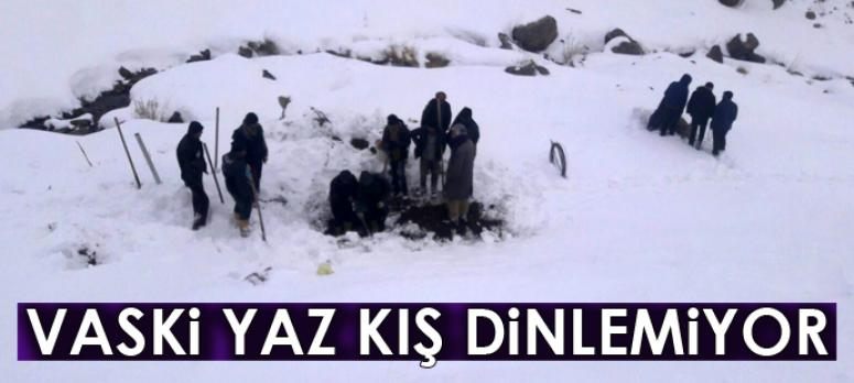 VASKİ ekipleri, 4 kilometrelik yolu yaya giderek arızayı onardı
