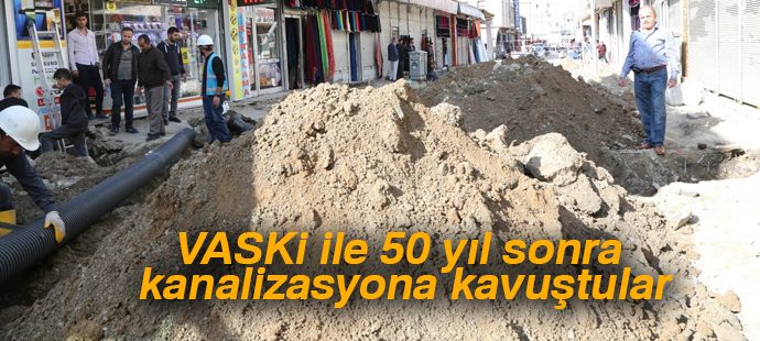 50 yıl sonra kanalizasyona kavuştular