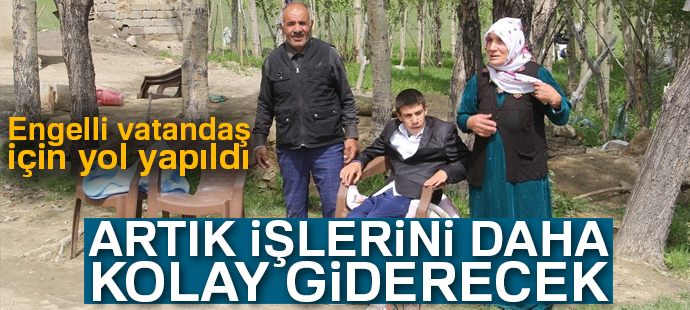 Başkale Belediyesi, engelli vatandaş için yol yaptı