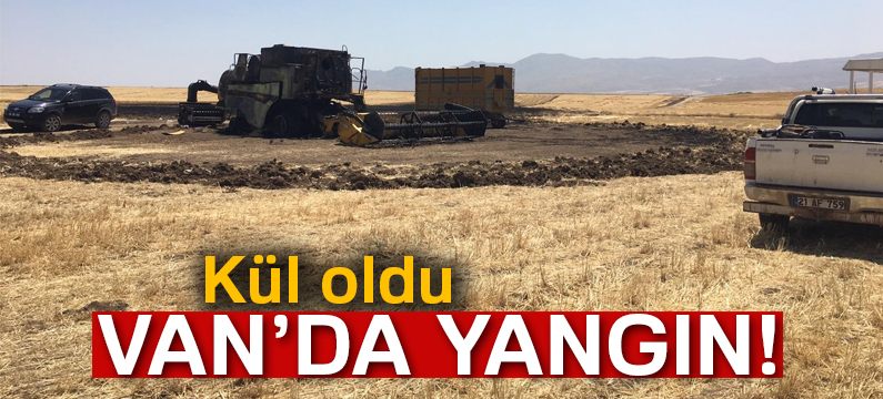 Biçerdöverden kaynaklı yangında 20 dönümlük tarla kül oldu