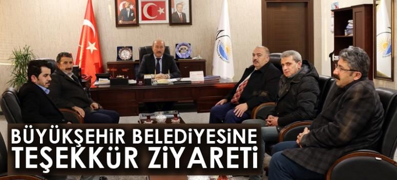 Büyükşehir Belediyesine teşekkür ziyareti